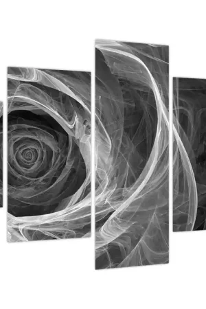 Najlepsza cena Schilderij - Abstracte roos zwart-wit