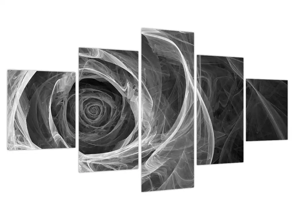 Najlepsza cena Schilderij - Abstracte roos zwart-wit