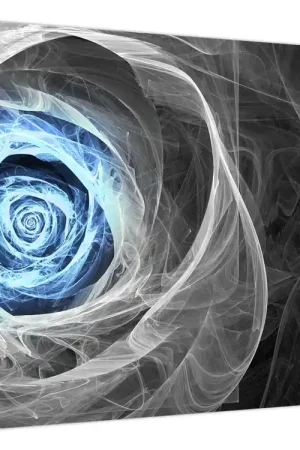 Schilderij - Abstract Rozenblauw Rabat