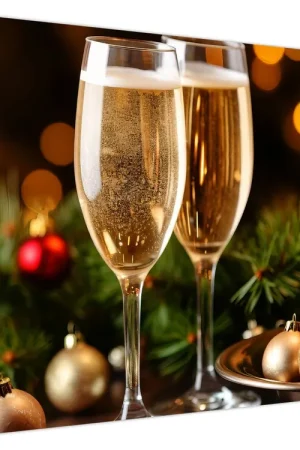 Schilderij - Glas champagne Oryginalny