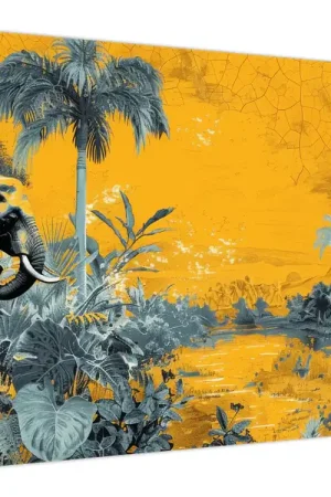 Schilderij - Olifant in de natuur Oryginalny