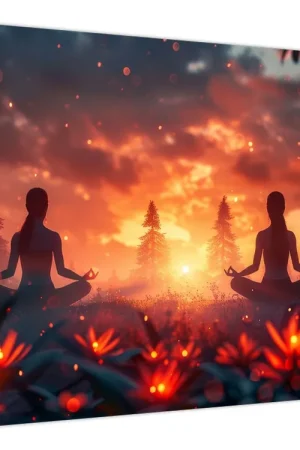 Schilderij - Yoga in de natuur Bezpieczna płatność