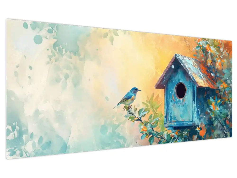Schilderij - Vogelhuisje, aquarel Wyprzedaż