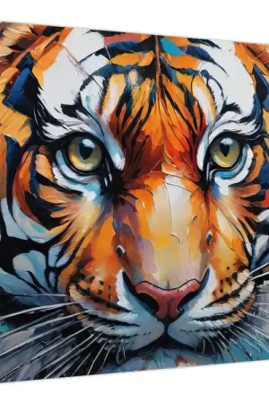 Schilderij - Gezicht op een tijger, schilderij Zamów teraz