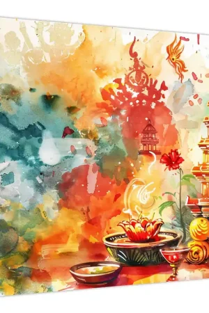 Oryginalny Schilderij - Aquarel illustratie