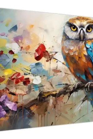 Schilderij - Geschilderde uil Wyprzedaż