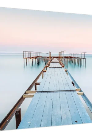 Schilderij - Lange pier Autentyczny