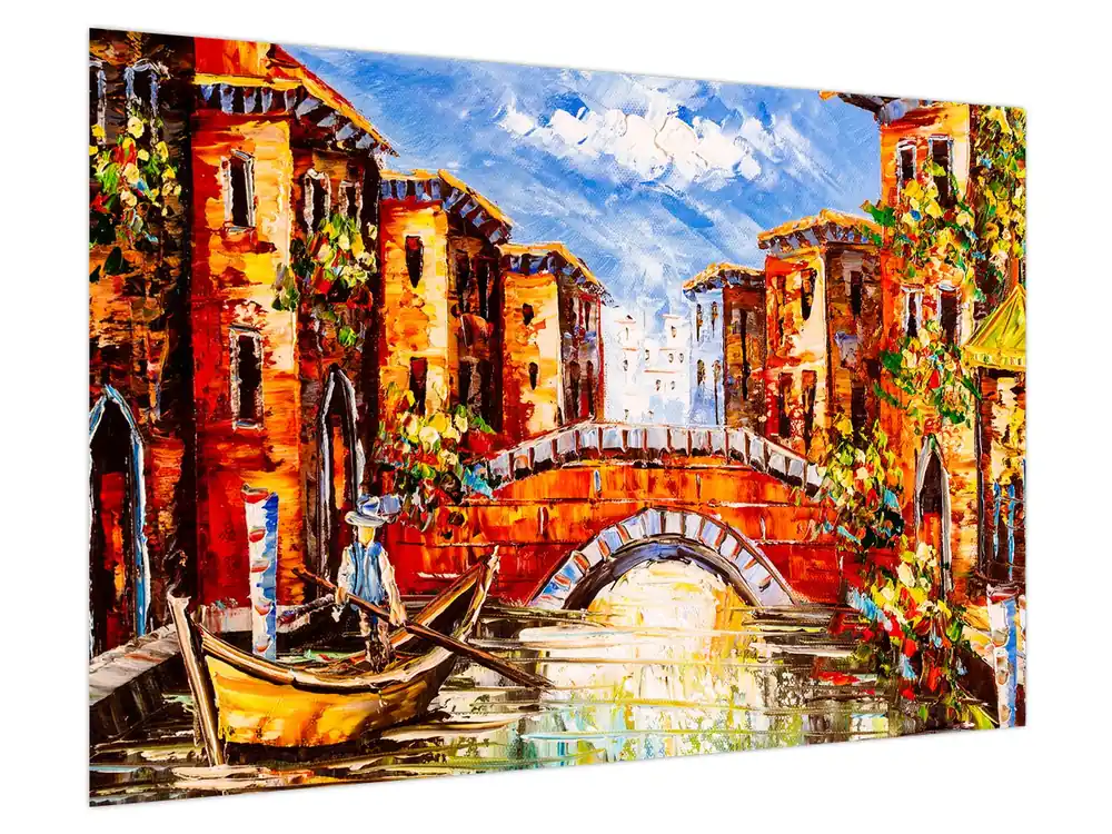 Schilderij - Olieverfschilderij van de stad III. Szybka dostawa