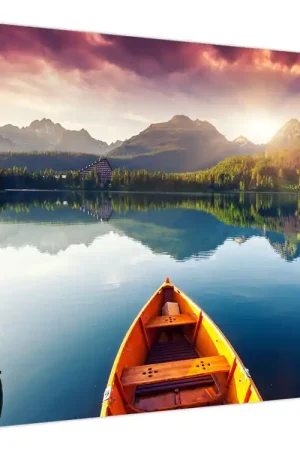 Schilderij - Meer met boten Oferta