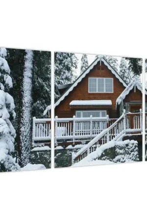 Ostatnia szansa Schilderij - Houten huisje