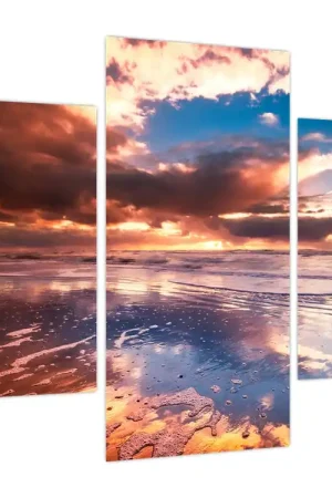 Zwrot pieniędzy Schilderij - Avondstrand