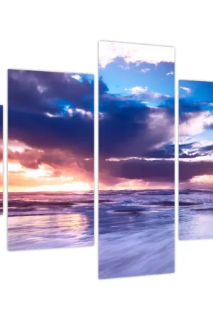 Popularny Schilderij - Zonsondergang bij de zee