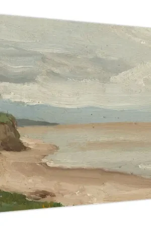 Schilderij - Jean-Baptiste-Camille Corot, Beach Near Etretat, reproducties Ostatnia szansa