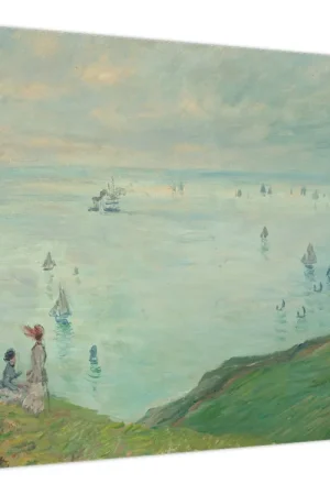 Zwrot pieniędzy Schilderij - Henri Fantin-Latour, Cliffs at Pourville, reproducties