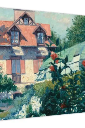 Nowość Schilderij - Gustave Caillebotte, Dahlias, Garden at Petit Gennevilliers, reproducties