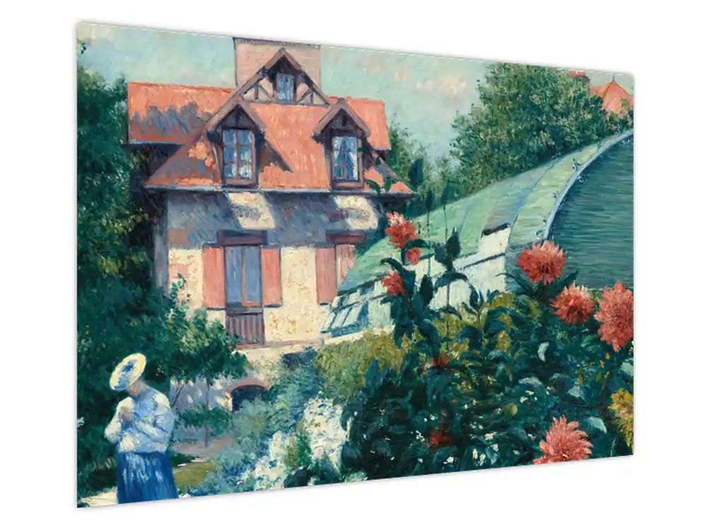 Nowość Schilderij - Gustave Caillebotte, Dahlias, Garden at Petit Gennevilliers, reproducties