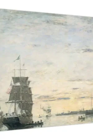 Darmowa dostawa Schilderij - Eugène Boudin, Entrance to the Harbor, Le Havre, reproducties