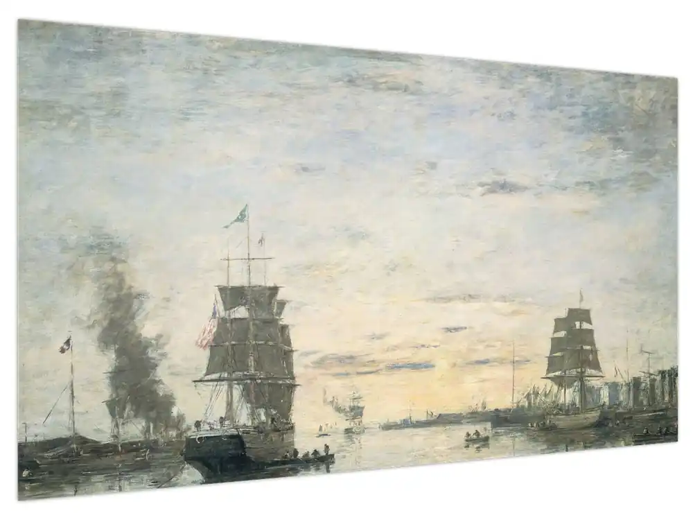 Darmowa dostawa Schilderij - Eugène Boudin, Entrance to the Harbor, Le Havre, reproducties