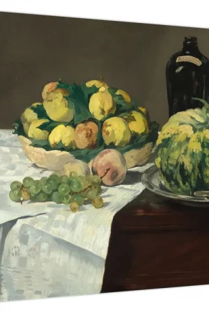 Ekspresowa dostawa Schilderij - Edouard Manet, Still Life with Melon and Peaches, reproducties
