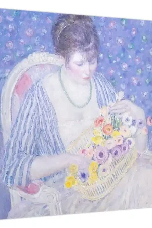 Najlepsza cena Schilderij - Frederick Carl Frieseke,The Basket of Flowers, reproducties