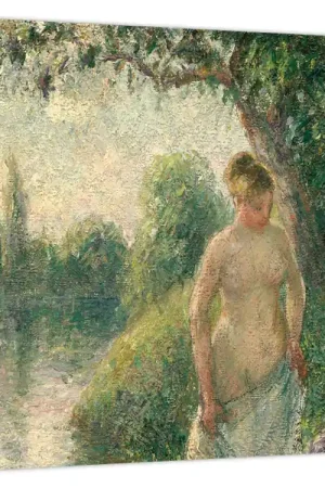 Zamów teraz Schilderij - Camille Pissarro, The Bather, reproducties