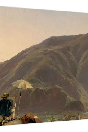 Oferta limitowana Schilderij - Jules Coignet, View of Bozen with a Painter, reproducties