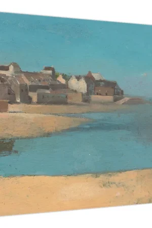 Schilderij - Odilon Redon, Village by the Sea in Brittany, reproducties Darmowa dostawa
