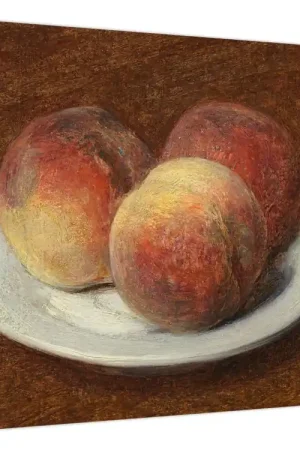 Schilderij - Henri Fantin-Latour, Three Peaches on a Plate, reproducties Zwrot pieniędzy