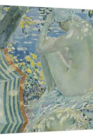 Bezpieczna płatność Schilderij - Frederick Carl Frieseke, On the Bank, reproducties
