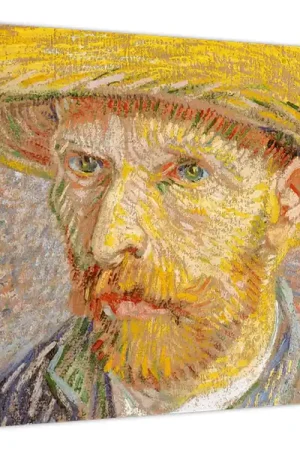 Oryginalny Schilderij - Vincent van Gogh, Self-Portrait with a Straw Hat (The Potato Peeler), reproducties