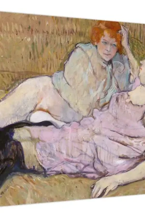 Ostatnia szansa Schilderij - Henri de Toulouse-Lautrec, The Sofa, reproducties
