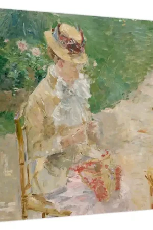 Popularny Schilderij - Berthe Morisot, Young Woman Knitting, reproducties