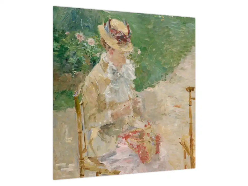 Popularny Schilderij - Berthe Morisot, Young Woman Knitting, reproducties