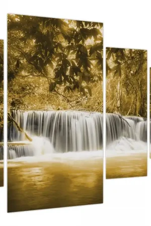 Kup teraz Schilderij - Waterval, vintage (met klok)