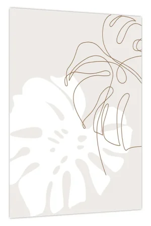 Schilderij - Lijntekening monstera N⁰2 Oferta