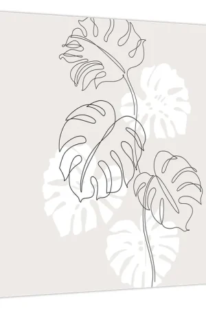 Schilderij - Lijntekening monstera N⁰3 Oferta