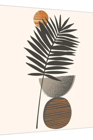 Popularny Schilderij - Abstractie met palmblad