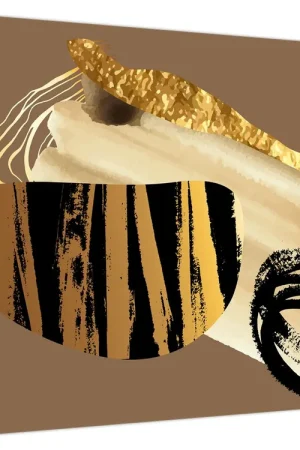 Schilderij - Abstractie goudbruin N⁰2 Zamów teraz