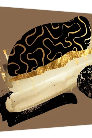 Wysoka jakość Schilderij - Abstractie goudbruin N⁰3