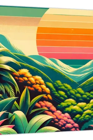 Schilderij - Kleurrijke zonsondergang Ostatnia szansa