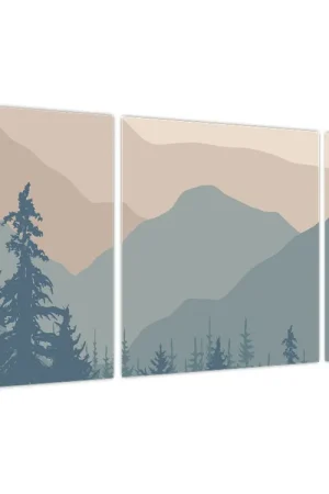 Schilderij - Turquoise Bergen N⁰2 Nowość