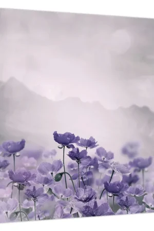 Schilderij - Paarse bloemen in de bergen Oferta