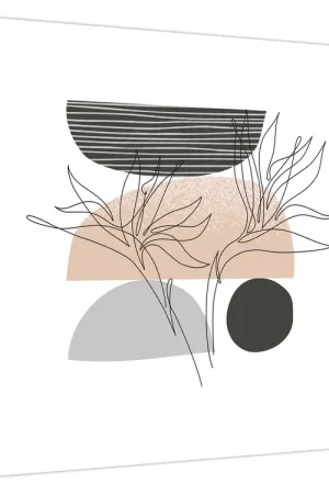 Schilderij - Lijntekening bloemen N⁰2 Najlepsza cena