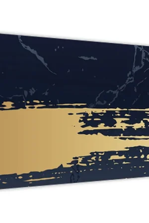 Schilderij - Blauwe en gouden abstractie N⁰2 Szybka dostawa