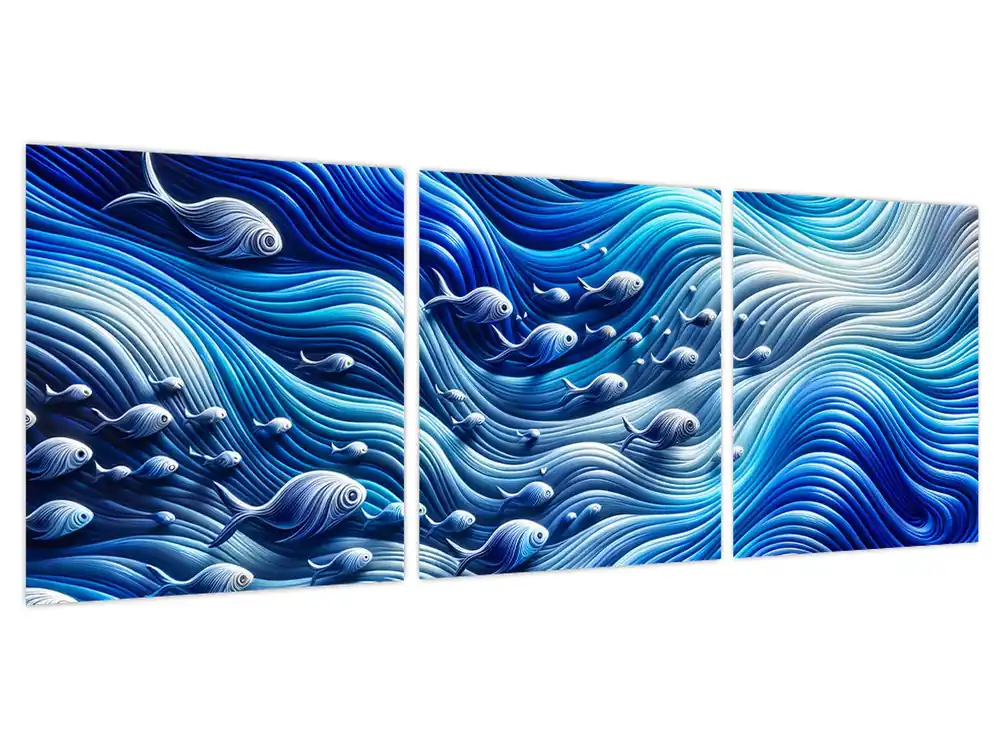 Popularny Schilderij – Vissen in de golven