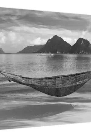 Darmowa dostawa Schilderij - Hangmat op het strand