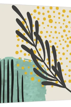 Schilderij - Abstracte bladen N⁰3 Rabat