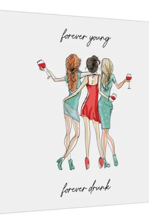 Niska cena Schilderij - Voor altijd jong, voor altijd dronken
