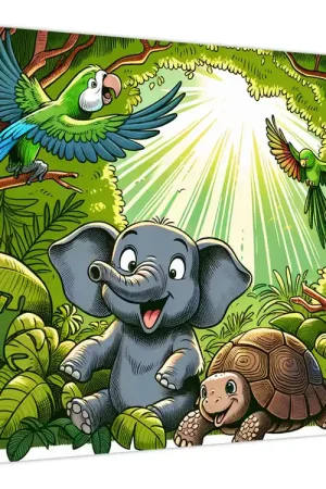 Schilderij - Vrolijke dieren Bezpieczna płatność