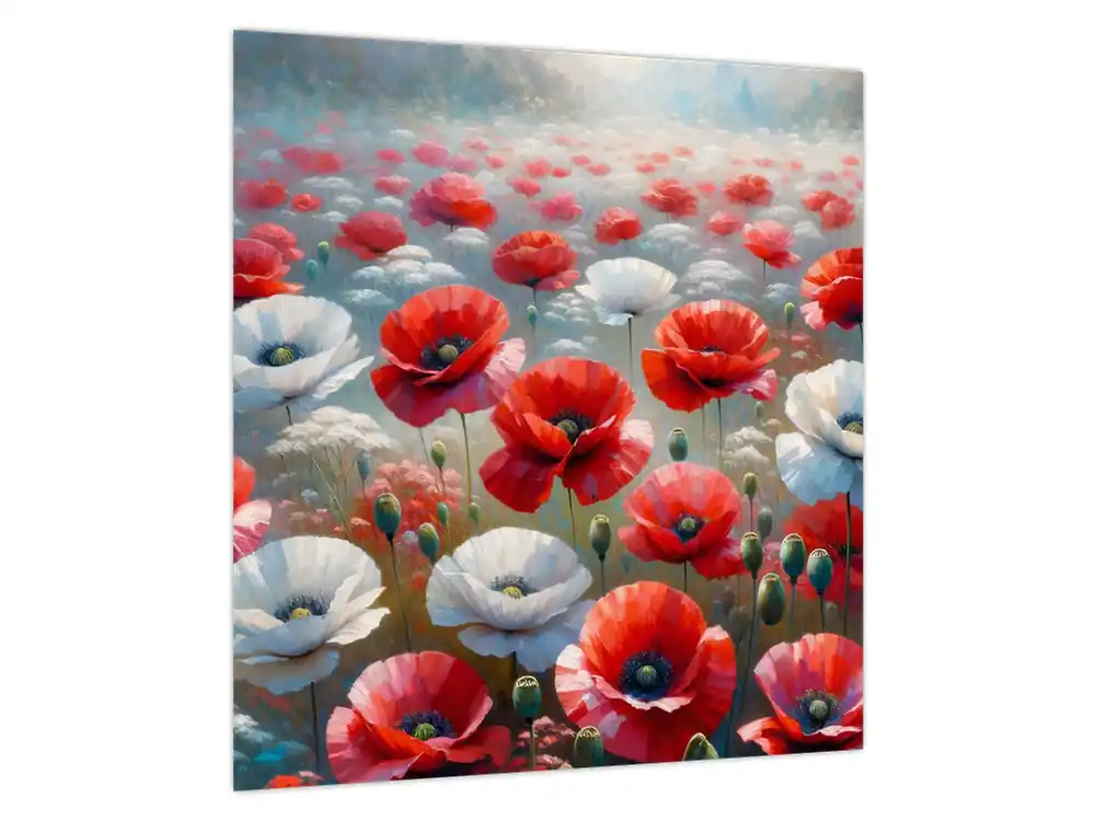 Schilderij - Klaprozenveld Ostatnia szansa